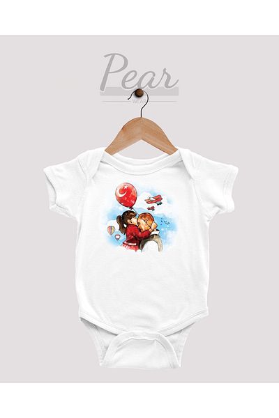 Pear Wear Atatürk Printed Baby Bodysuit 100% Cotton Atatürk Baby Girl Bodysuit