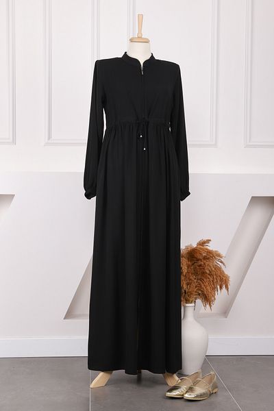İmajButik Μαύρο κορδόνι μανίκι ελαστικό Ferace