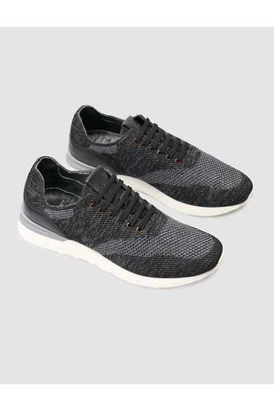 Cabani Gray Knitwear Men's Sports Shoes - Lace-up Casual