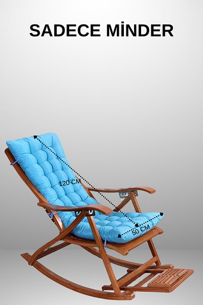 MoMMe Rocking Chair Cushion 50X120 cm Turquoise Fluffy