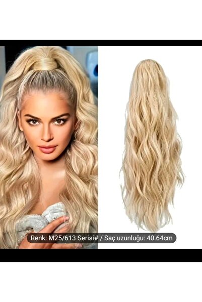 Handmade Curly Wavy Model Fiber Synthetic Claw Buckle Ponytail Hair