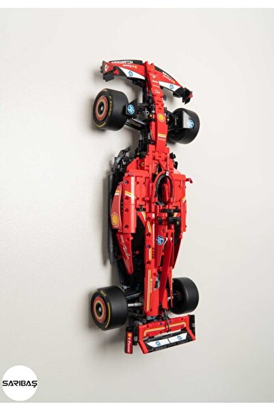 SARIBAŞ TEKNOLOJİ Technic Yapım Oyuncakları 42207 Ferrari SF-24 F1 - Model Araba Uyumlu Duvar Sergi Stant