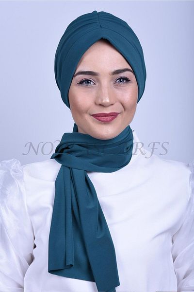 Nilbutik Petrol Blue Design Bonnet