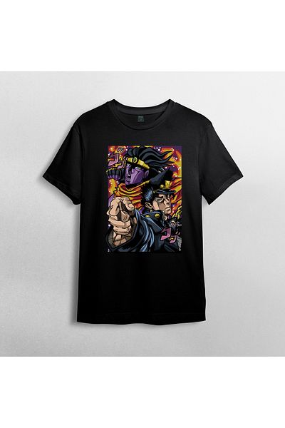 Pixxa Jojo's Bizarre Adventure Unisex 100% βαμβακερό μπλουζάκι με λαιμόκοψη μοντέλο 7