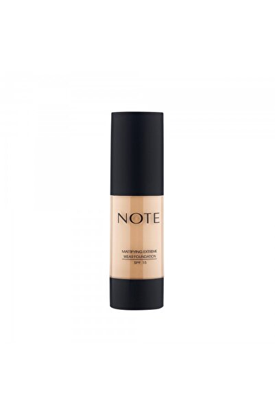 NOTE Mattifying Extreme Wear Foundation with High Coverage, Matte Finish and SPF 15 128 Sand Ivory