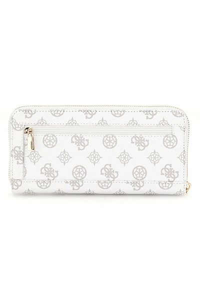 Guess LAUREL SLG LARGE ZIP AROUND Дамски бял портмоне SWPG8500146-WLO