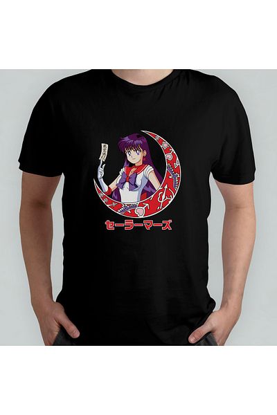 Pixxa Μπλουζάκι Sailor Moon Sailor Mars Rei Hino Unisex 100% βαμβακερό με λαιμόκοψη