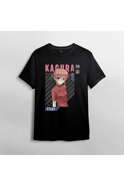 Pixxa Μπλουζάκι Gintama Gin Tama Kagura Unisex 100% βαμβακερό μπλουζάκι με λαιμόκοψη μοντέλο 2