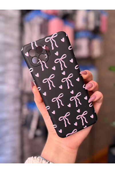 Store Oppo Reno 4 Lite Compatible Heart and Ribbon Patterned Velvet Inside Launch Phone Case
