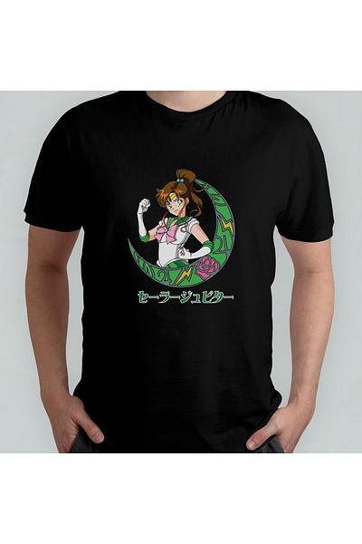 Pixxa Μπλουζάκι Sailor Moon Sailor Jupiter Makato Kino Unisex 100% βαμβακερό με λαιμόκοψη