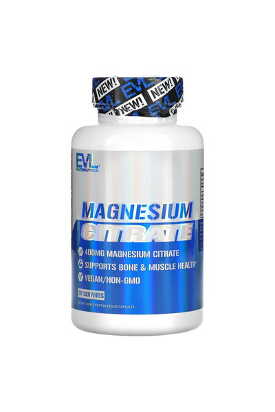 evlution nutrition , Magnesium(Magnezyum ) Citrate, 400 mg, 60 Vegetarian Caps