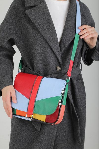 Erzeno Geantă de umăr și crossbody din piele naturală