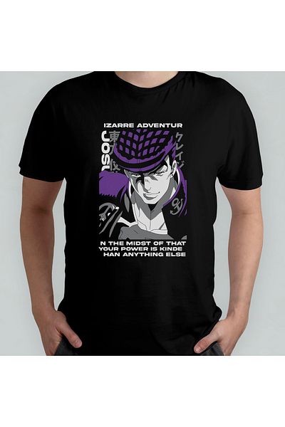 Pixxa Jojo's Bizarre Adventure Unisex 100% βαμβακερό μπλουζάκι με λαιμόκοψη μοντέλο 8