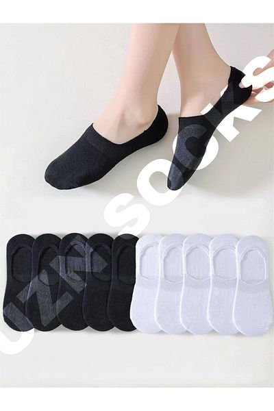 UZN SOCKS 10 чифта памучни балерини - Скрити чорапи
