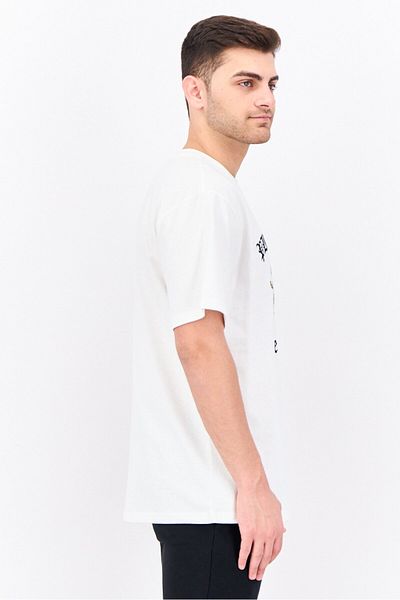 Puma X Pleasures Men Sportswear Fit Short Sleeves Outdoors T-shirt, Off White