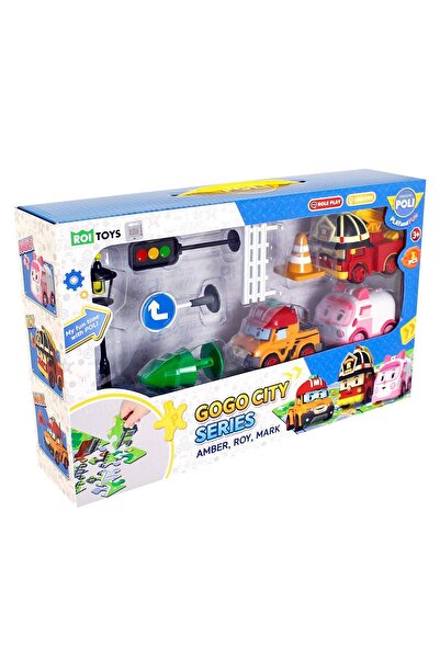 NECO TOYS POLI ZR-913 Robocar Poli Gogo City Seri Ambar,Roy,Mark Oyun Seti