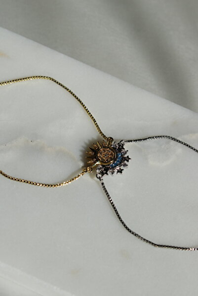 Harlofia Jewelry Çelik Mıknatıslı Ay Güneş Arkadaşlık Bileklikleri