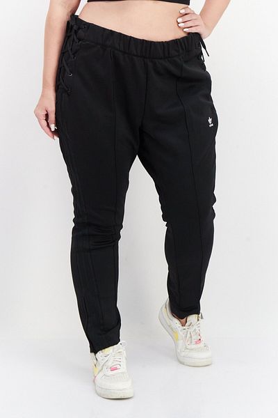 adidas Women Plus Size Drawstring Outdoor Sweatpants, Black
