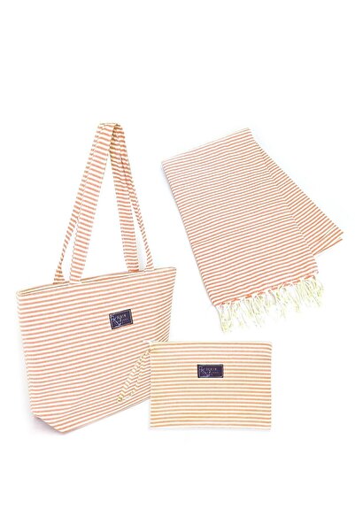 Wallery Bags مجموعة أدوات حقيبة مكياج منشفة الشاطئ من Peshtemal