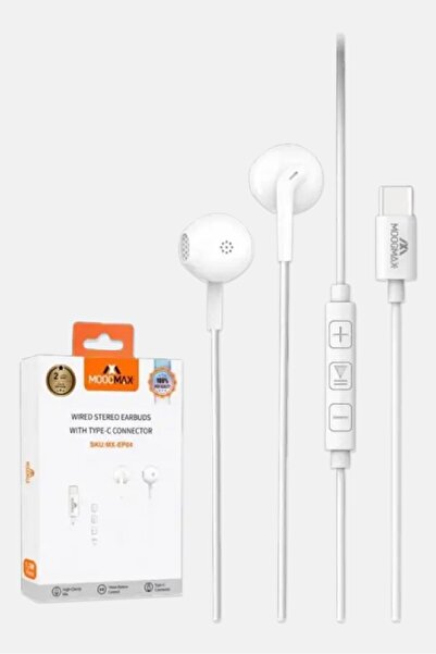 MOOGMAX 1.5m Type-C cable. Type-C headphones with a built-in, clear microphone. Type-C headphones with control buttons.