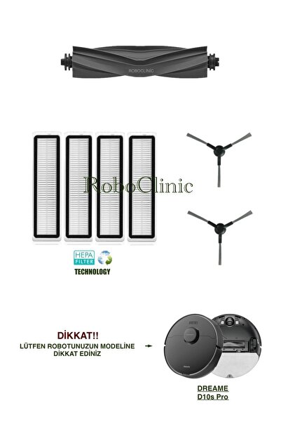 Roboclinic Perie de schimb compatibilă Dreame D10s Pro, set de filtre Hepa-7 ...