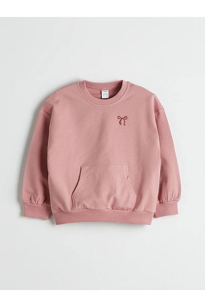 LC Waikiki Lcw Kids Pink Basic Girl's Sweatshirt and Sweatpants 2-Piece