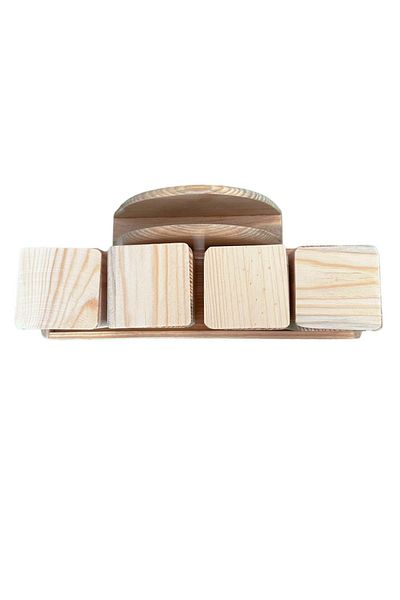 hanartz Handmade Spice Rack and Napkin Holder Made of Natural Pine Wood Lightweight, Stylish and Functional