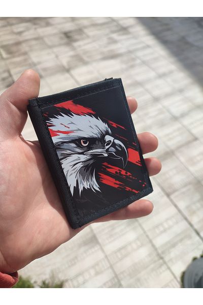JANJAN Sports Wallet, Unisex Wallet with Velcro, Zipper, Keychain, Coin Compartment, Fabric Wallet