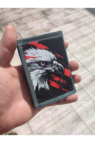 JANJAN Sports Wallet, Unisex Wallet with Velcro, Zipper, Keychain, Coin Compartment, Fabric Wallet
