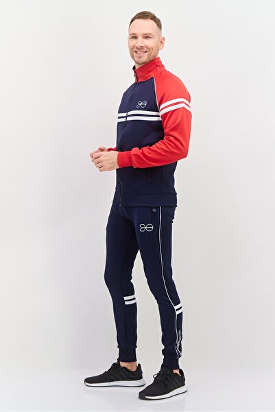 Crosshatch Men 2 Pcs Sportswear Fit Training Tracksuits, Navy