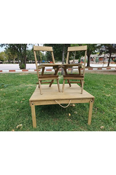 Fancy Woods Kolay Taşınır Portatif Piknik Seti Turuncu