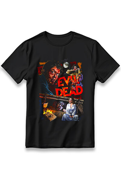 EZG Business Tricou cu imprimeu Evil Dead Movie Model, unisex, 100% bumbac, c...