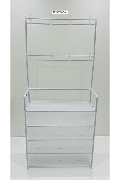 TrentonGCC Elegant Four-Tier Organizer with Hooks and Space-Saving Design
