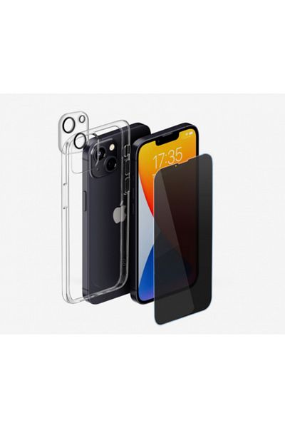 xonda مجموعة حماية زوندا 5 في 1 غطاء شفاف + واقي شاشة وكاميرا لهاتف iPhone 14 Plus - Pr