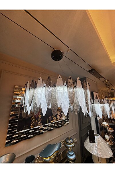 Cristalin Aydınlatma Modern Lüx Füme Beyaz Avize