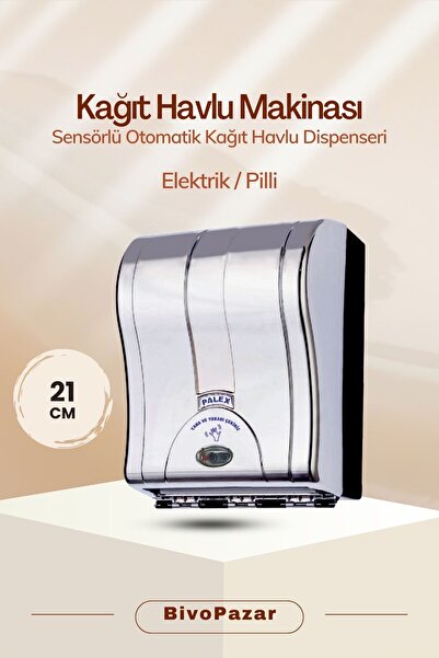 Palex Sensörlü Otomatik Kağıt Havluluk ( Kağıt Havlu Dispenseri)21 Cm Krom Ka...