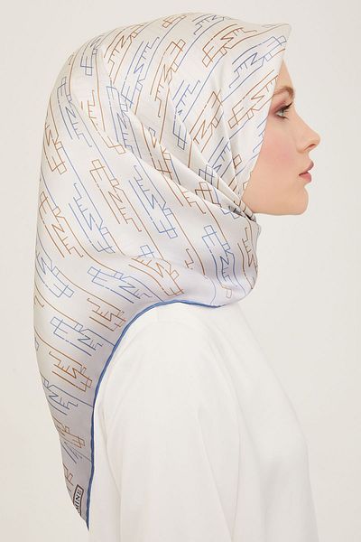 Armine ΜΕΤΑΞΩΤΟ Φουλάρι 9142D (SURA SILK) - 04 - BABY BLUE