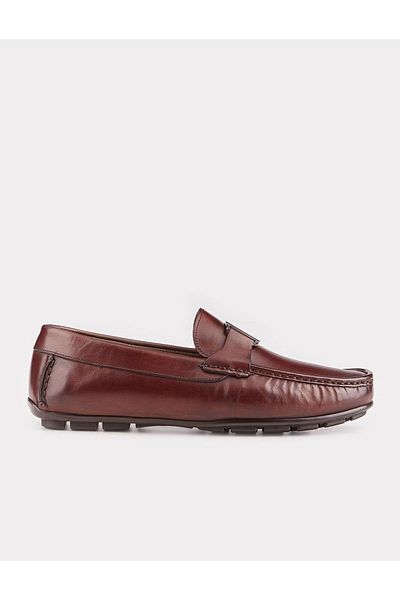 Cabani Real Leather Brown Men's Loafer Shoes