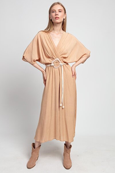 no 21 pera Rochie cu două rânduri de nasturi cu centură