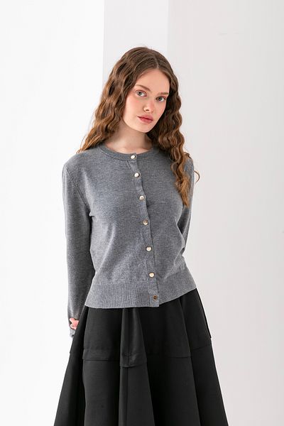 Wega Moda Stylish Seasonal Cardigan with Long Sleeves - Button Advanced Cotton Cardigan