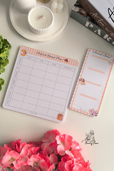 Flowery Paper Tarif defteri Piknik Temalı , 50 yaprak/100 sayfa, Konsept deft...