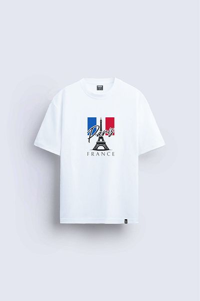 sielta Franța Franța Paris Turnul Eiffel Imprimat Tricou Alb Tricou Alb
