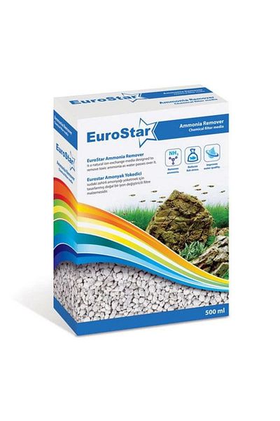 EuroStar 500 ml Ammonia Remover Zeolite Filter Material - External Filter