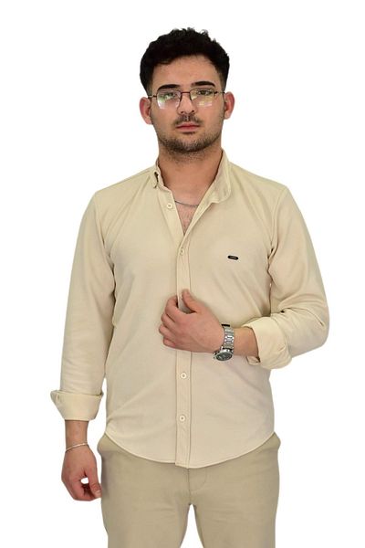 BAGLAN Мъжка спортна риза Silim Fit от ликра BGL-ST04332