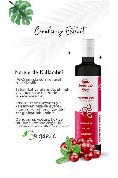 applepiefoods Yaban Mersini Özü + Karadut Özü + Kızılcık Özü