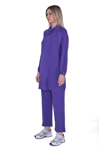 Invee Invee 6956 Two Thread Tracksuit Set - Purple