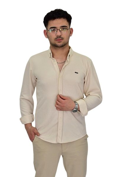 BAGLAN Мъжка спортна риза Silim Fit от ликра BGL-ST04331
