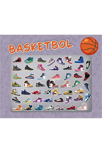 hediyenebak Basketball Shoes Sticker Set |   Laptop Agenda Pc Tablet Phone Notebook Sticker Bullet Journal