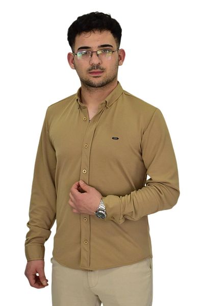 BAGLAN Мъжка спортна риза Silim Fit от ликра BGL-ST04332