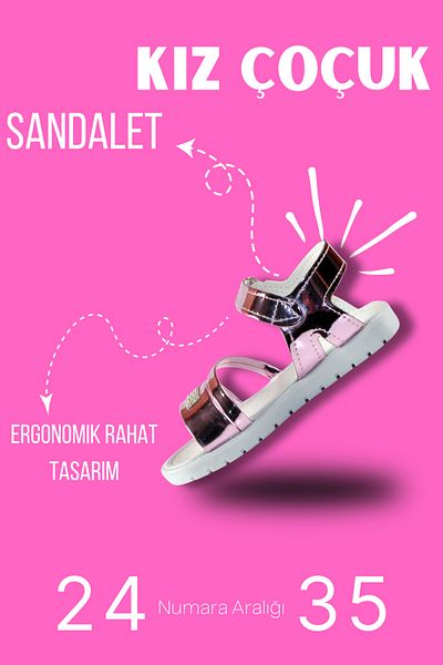 Kinlee Girl's Sandals |   Summer Velcro Daily and Holiday Lightweight Children's Sandals